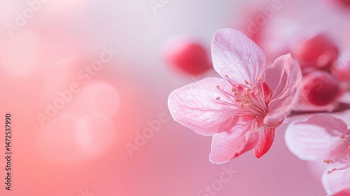 Pink blossom flower