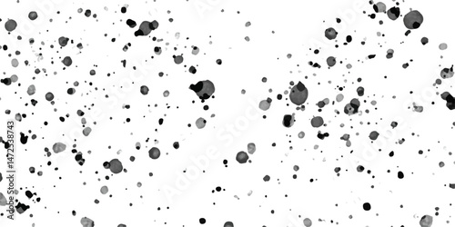 Grunge abstract white charcoal wall Stone concrete texture grungy backdrop background anthracite old. Black spat stains. Splatter collection. Vector illustration.