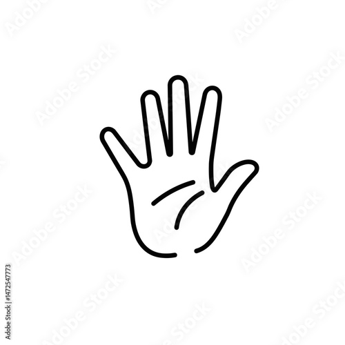 Hand Gesture Icon Representing Sign Language  