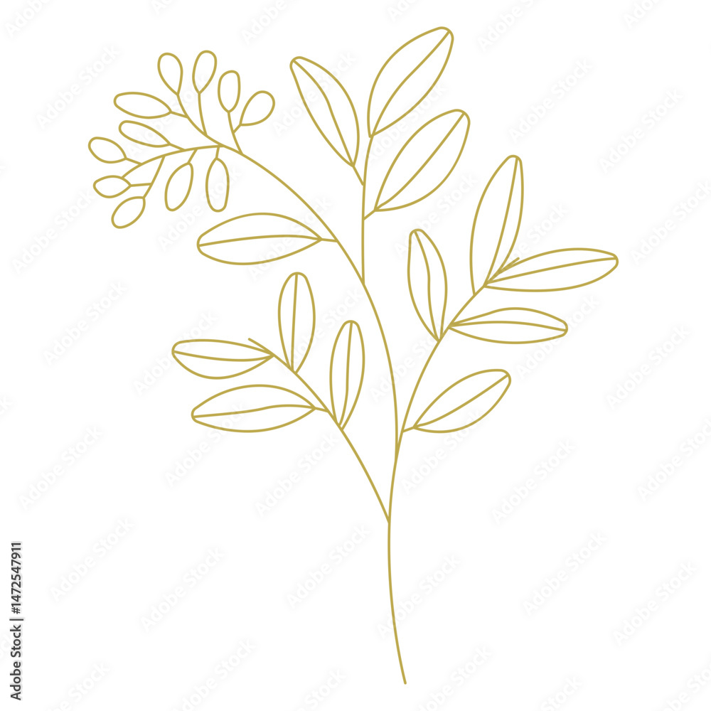 Naklejka premium Golden Flower 