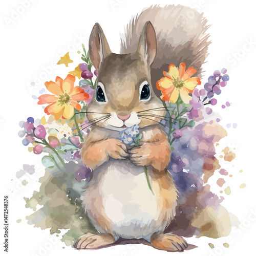 A cute kitten plays among pink spring flowers, a delightful Easter celebration