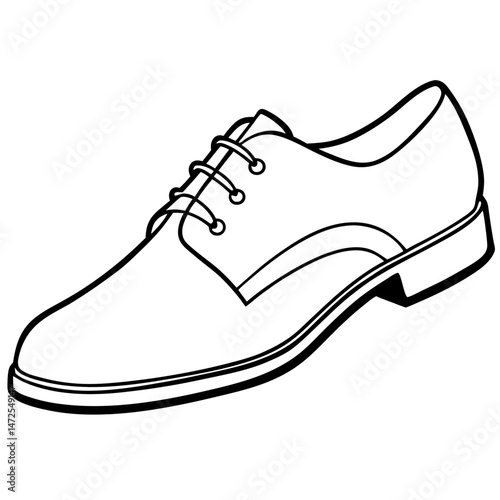 Derby Shoes Vector on White Background