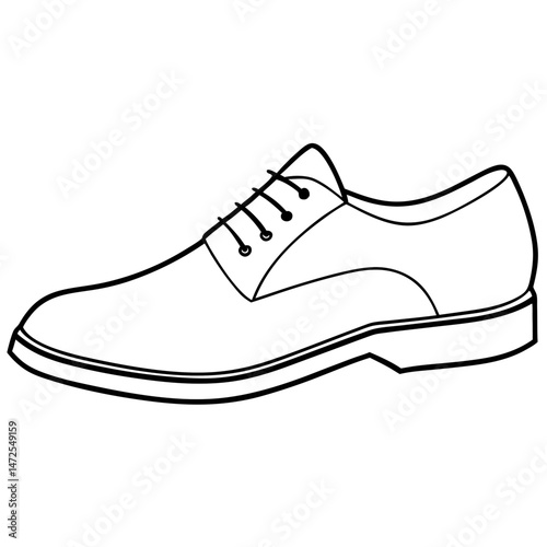 Derby Shoes Vector on White Background