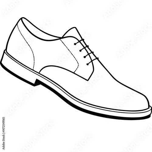 Derby Shoes Vector on White Background