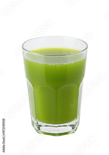 Wallpaper Mural Bright green drink fills clear glass, on isolated dark. Refreshing and healthy Torontodigital.ca