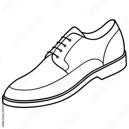 Derby Shoes Vector on White Background