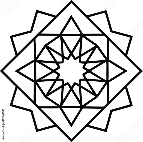 vector illustration of a geometric mandala 