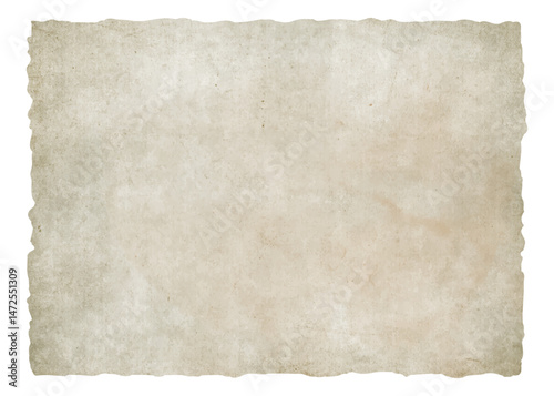 Vintage old paper torn texture. Antique worn ripped parchment background	