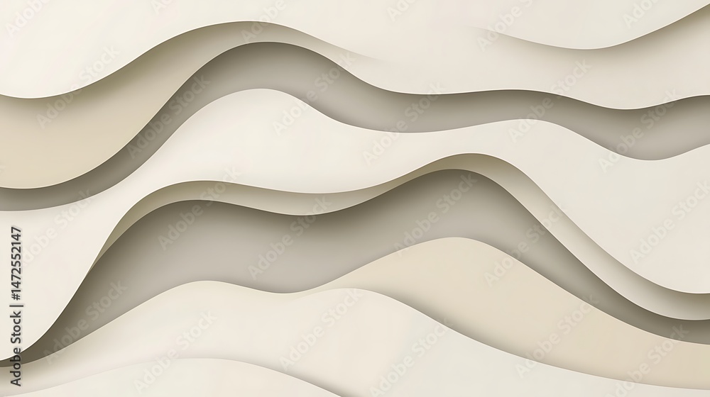 Obraz premium Abstract Beige Wave Background. (2)