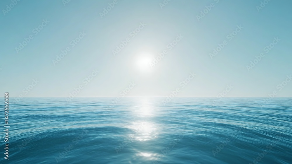 Obraz premium Calm Ocean Sunset Serenity.