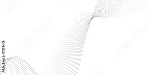 Abstract Vector Composition of Wave Lines on Transparent Background – Ideal for High-Tech Communication Designs, Big Data Reports, Research Presentations, and Business Technology Collateral

