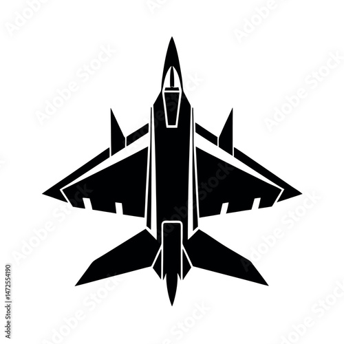 Fighter Jet Plane Silhouette Illustration