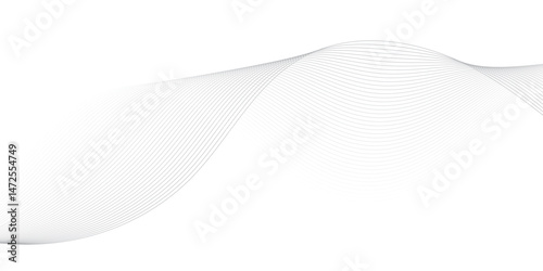 Abstract Vector Composition of Wave Lines on Transparent Background – Ideal for High-Tech Communication Designs, Big Data Reports, Research Presentations, and Business Technology Collateral

