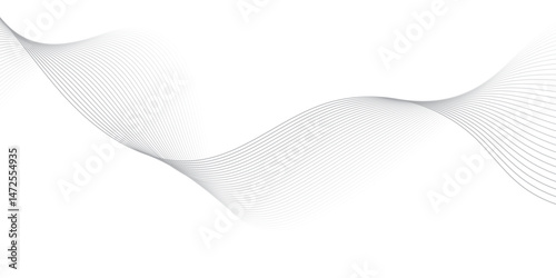 Abstract Vector Composition of Wave Lines on Transparent Background – Ideal for High-Tech Communication Designs, Big Data Reports, Research Presentations, and Business Technology Collateral

