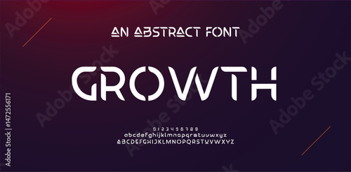 Design Modern abstract digital alphabet font. Minimal technology typography, Creative urban sport fashion futuristic font and with numbers. vector illustration.