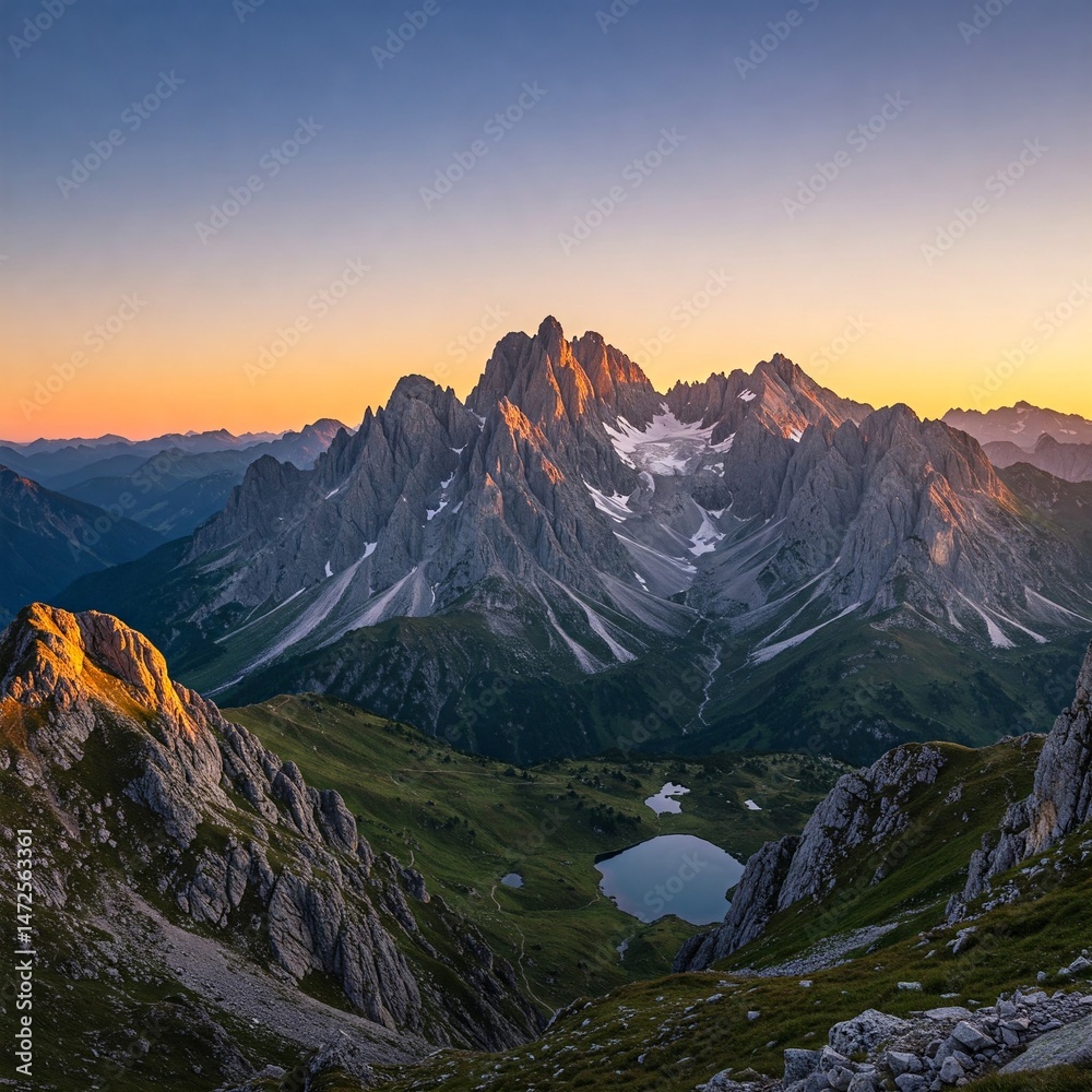 Fototapeta premium sunset in the mountains