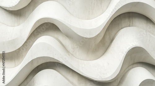 Wavy Textured Wall Design in Soft Neutral Tones for Modern Spaces