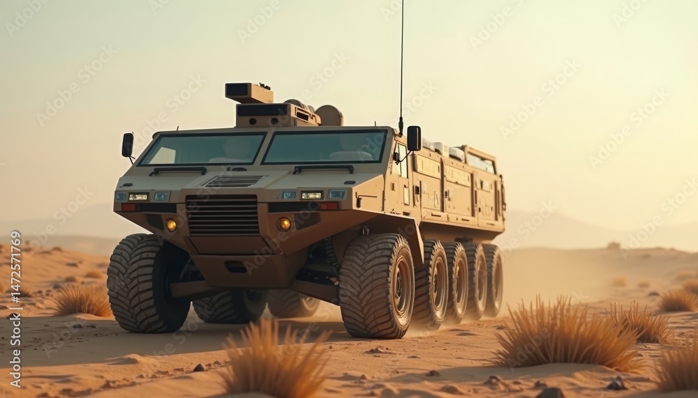Fototapeta premium Armored Vehicle in Desert
