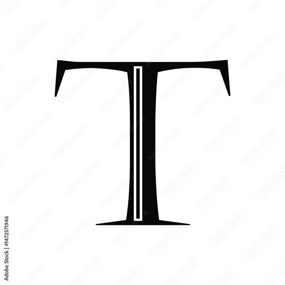 Modern T initials abstract logo design Modern T initials abstract logo design