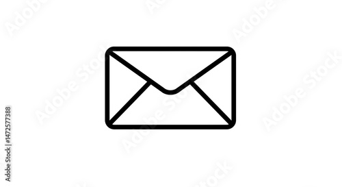 Sending Email Message Simple Outline Icon Isolated