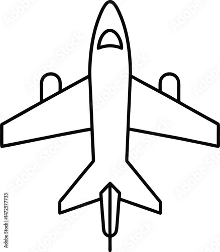 vector illustration of a plane flying