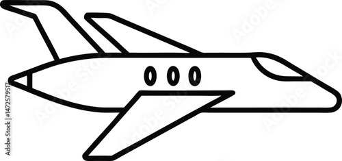 vector illustration of private jet