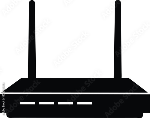 Wireless Router Icon,portable WIFI router silhouette vector illustration