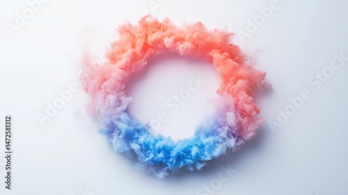 Colorful powder explosion circle