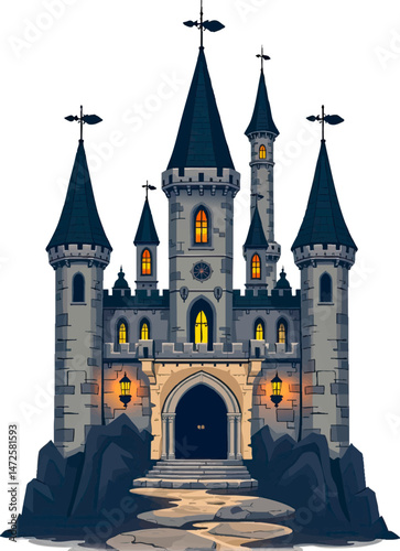 an image of a castle on a white background