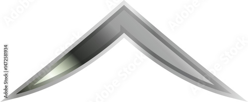 Metallic Silhouette Elements – Versatile Abstract Icons and Shapes with a Polished Chrome Finish