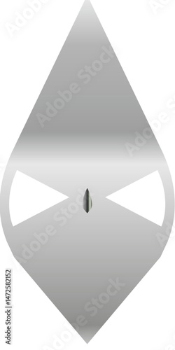 Metallic Silhouette Elements – Versatile Abstract Icons and Shapes with a Polished Chrome Finish