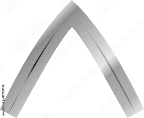 Metallic Silhouette Elements – Versatile Abstract Icons and Shapes with a Polished Chrome Finish