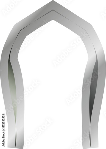 Metallic Silhouette Elements – Versatile Abstract Icons and Shapes with a Polished Chrome Finish