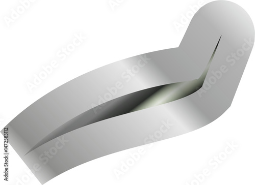 Metallic Silhouette Elements – Versatile Abstract Icons and Shapes with a Polished Chrome Finish