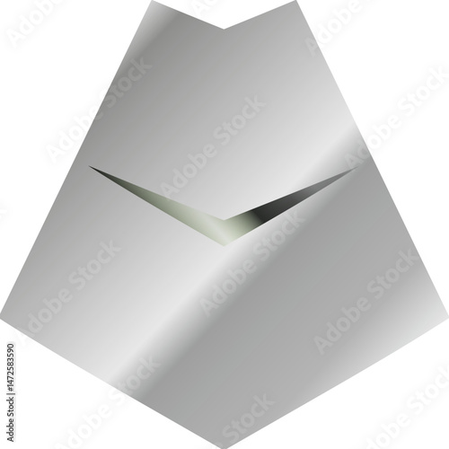 Metallic Silhouette Elements – Versatile Abstract Icons and Shapes with a Polished Chrome Finish