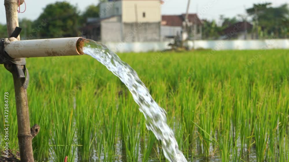 Irrigation of rice fields using pump wells with the technique of ...