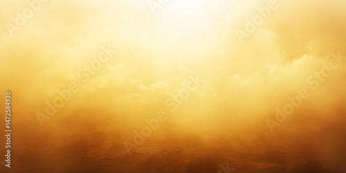 Blazing amber heavens above rippled terrain