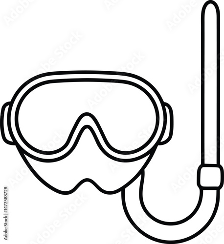 snorkel mask icon vector illustration