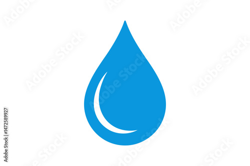 Blue water drop vector illustration clean fresh