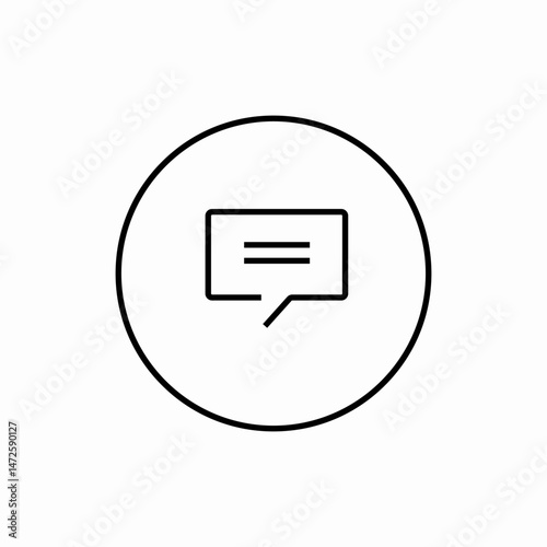 Message chat communication bubble text icon vector sign
