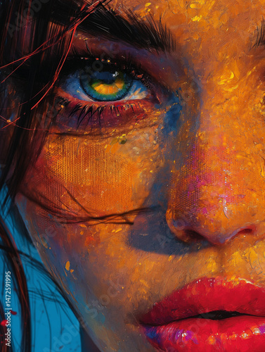 Stunning and beautiful Macro Shot of Girl Eye
