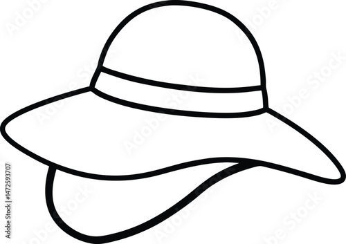vector illustration of a sun hat