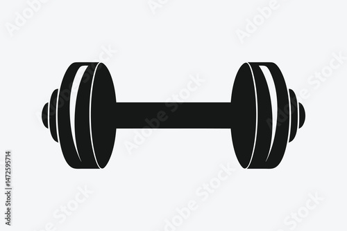 Stylish dumbbell Symbol On A White Background