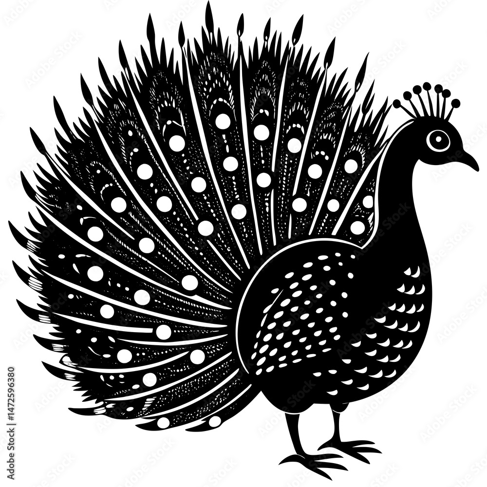 Fototapeta premium peacock vector illustration