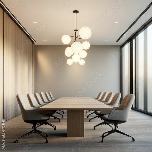 Meeting room with chairs and table