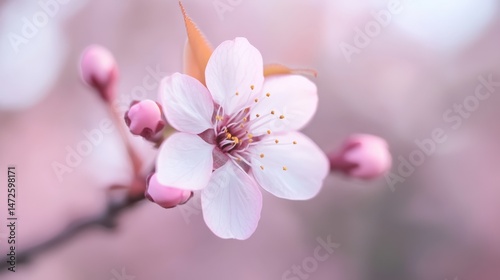 Pink blossom and floral buds