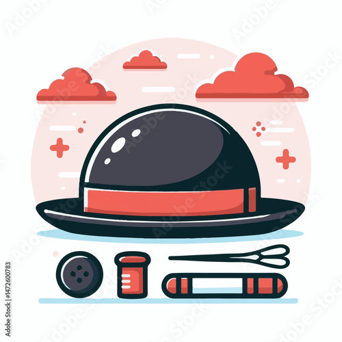 hat, style, vintage, black, isolated, fashion, retro, man, male, gentleman, elegant, clothing, bowler, white, bowler hat, accessory, suit, illustration, cap, design, classic, english, background, clot