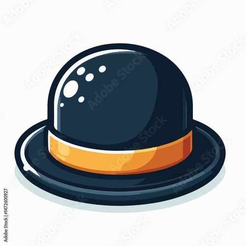 hat, style, vintage, black, isolated, fashion, retro, man, male, gentleman, elegant, clothing, bowler, white, bowler hat, accessory, suit, illustration, cap, design, classic, english, background, clot