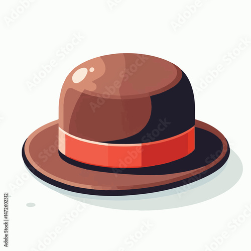 hat, style, vintage, black, isolated, fashion, retro, man, male, gentleman, elegant, clothing, bowler, white, bowler hat, accessory, suit, illustration, cap, design, classic, english, background, clot