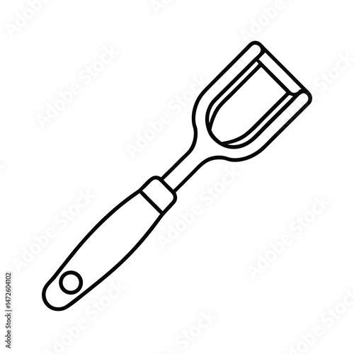 peeler kitchen tool outline vector